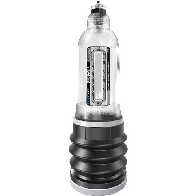 Гидропомпа BATHMATE HydroMax7 Wide Boy Crystal, прозрачная BM-HM7WB-CC